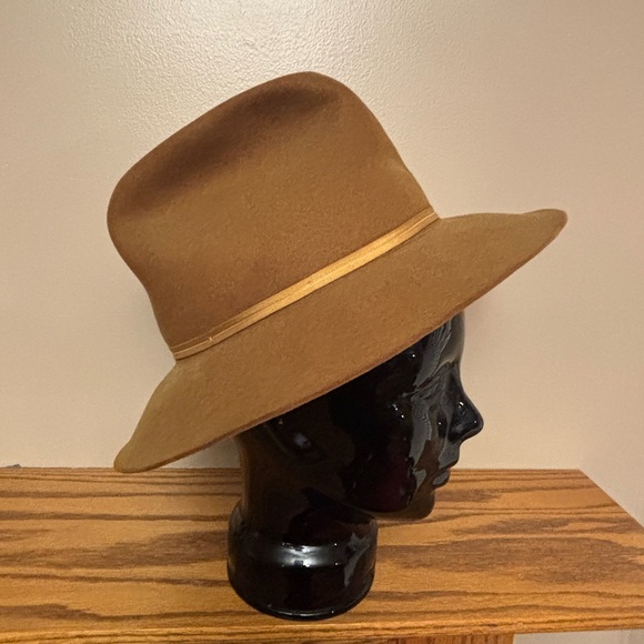 Beaver Accessories Vintage Brown Wide Brim Beaver Ten X
